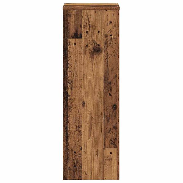 vidaXL Plant Stand Old Wood 33x33x100 cm Engineered Wood