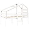 vidaXL Kids' Bed Roof White 198x87x113 cm Solid Wood Pine