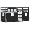 vidaXL Bunk Bed without Mattress White&Black 90x200 cm Solid Wood Pine