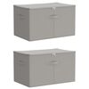 vidaXL Storage Box 2 pcs Non-woven fabric 55 x 35 x 32 cm 61.6 L Grey