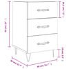 vidaXL Bedside Cabinet Black 40x40x66 cm Engineered Wood