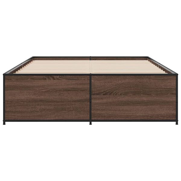 vidaXL Bed Frame without Mattress Brown Oak 120x190 cm Small Double