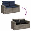 vidaXL 8 Piece Garden Sofa Set with Cushions Grey Poly Rattan Acacia