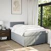 vidaXL Box Spring Bed with Mattress Light Grey 120x200 cm Fabric