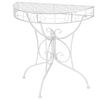 vidaXL Side Table | Silver | Metal | 72x36x74 cm | Decorative Inlays