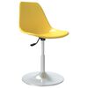vidaXL Swivel Dining Chairs 4 pcs Yellow PP