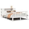 vidaXL Bookcase Bed without Mattress White 140x200cm Solid Wood Pine