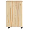 vidaXL Rolling Cabinet with Desk MOSS Clear Varnish 34 x 39 x 65.5 cm