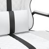vidaXL Gaming Chair White and Black Faux Leather