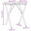 vidaXL Dining Table Legs X-Frame 60x50x73 cm Steel
