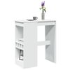 vidaXL Bar Table with Racks White 90x47.5x103.5 cm Engineered Wood