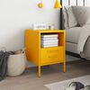 vidaXL Bedside Cabinet Mustard Yellow 36x39x50.5 cm Steel