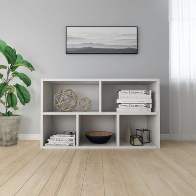vidaXL Book Cabinet/Sideboard White 50x25x80 cm Engineered Wood