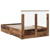 vidaXL Bed Frame with Headboard Old Wood 120 x 200 cm Engineered Wood