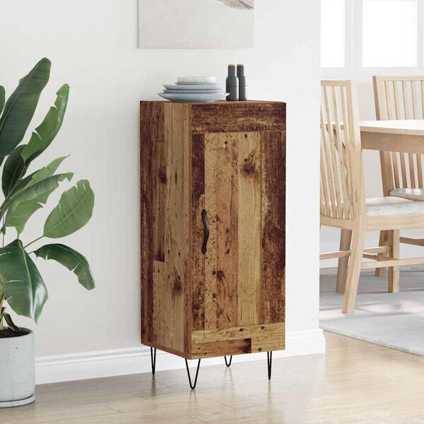 vidaXL Sideboard Old Wood 34.5 x 34 x 90 cm Engineered Wood and Iron