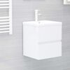 vidaXL Bathroom Furniture Set High Gloss White Engineered Wood