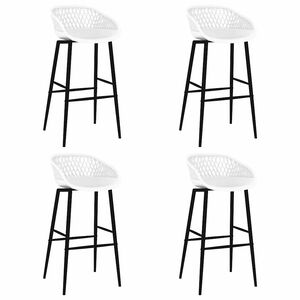vidaXL Bar Chairs 4 pcs White
