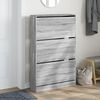 vidaXL Shoe Cabinet Grey Sonoma 80x21x125.5 cm Engineered Wood