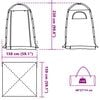 vidaXL Shower Tent Brown Waterproof
