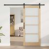 vidaXL Sliding Door ORKDAL Natural and Black 86 x 198.5 cm