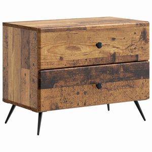 vidaXL Bedside Cabinet Old Wood 62 x 34.5 x 47.5 cm Engineered Wood