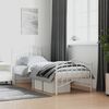 vidaXL Metal Bed Frame without Mattress with Footboard White 90x190cm
