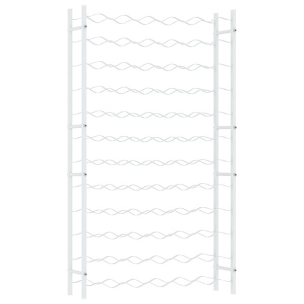 vidaXL Wine Rack for 72 Bottles White Metal