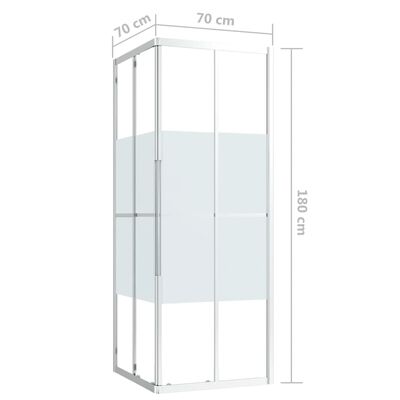 vidaXL Shower Cabin ESG 70x70x180 cm