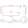 vidaXL Coffee Table Legs Natural Steel 2 pcs 70x(30-31) cm Steel