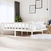 vidaXL Bed Frame without Mattress White Solid Wood 200x200 cm (810103+814165)