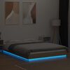 vidaXL Bed Frame with LED Lights without Mattress Sonoma Oak 135x190cm