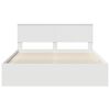 vidaXL Bed Frame with Headboard White 160 x 200 cm Solid Pine Wood