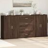 vidaXL Sideboards 3 pcs Brown Oak 60x31x84 cm Engineered Wood