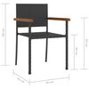 vidaXL 5 Piece Outdoor Dining Set Poly Rattan Black