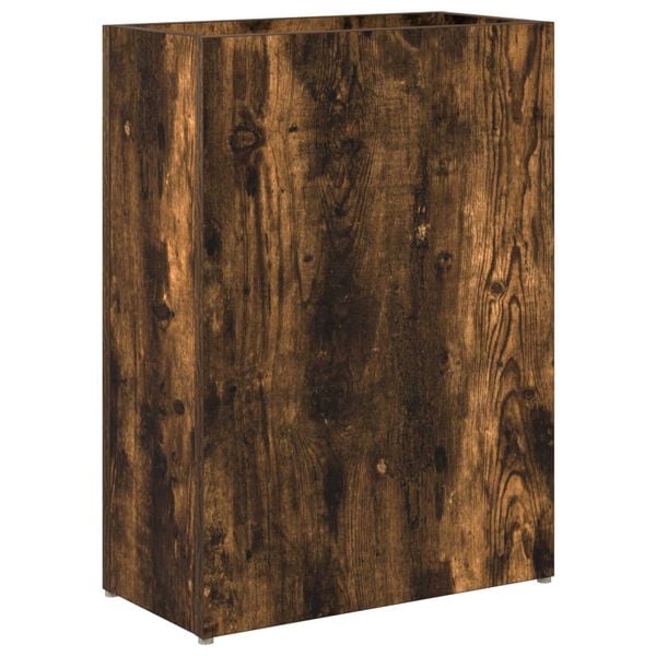 vidaXL Umbrella Stand Smoked Oak 40 x 20 x 55.5 cm Engineered Wood