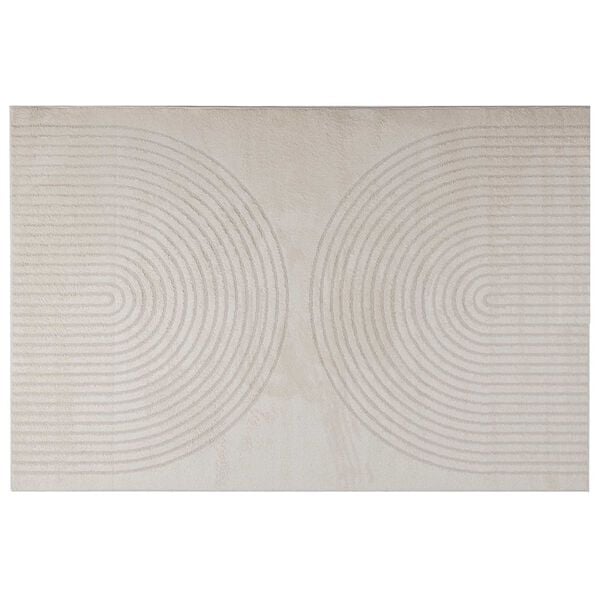 vidaXL Area Rugs Rectangular HUARTE Cream 230 x 160 cm Polyester