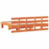 vidaXL Bed Frame with Headboard Brown 160 x 200 cm Solid Pine Wood