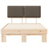 vidaXL Bed Frame with Upholstered Headboard Taupe 120 x 200 cm
