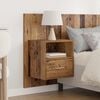 vidaXL Headboard with Cabinet 3 pcs Old Wood Engineered Wood