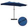 vidaXL Garden Parasol Azurblau 385 x 209 x 244 cm Polyester