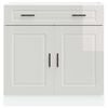 vidaXL Kitchen Base Cabinet&nbsp;Porto High Gloss White Engineered Wood