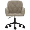 vidaXL Office Chair with Wheel Light Grey 56 x 61.5 x 72 cm Velvet