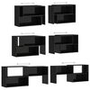 vidaXL TV Cabinet High Gloss Black 149x30x52 cm Engineered Wood