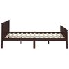 vidaXL Bed Frame without Mattress Dark Brown 160x200 cm Solid Wood