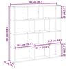 vidaXL Wall Cube Shelf 12 Compartments Grey Sonoma Engineered Wood