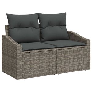 vidaXL Garden Sofa with Cushion 123 x 62 x 69 cm Poly Rattan