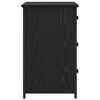 vidaXL Bedside Cabinet Black Oak 40 x 36 x 60 cm Solid Reclaim Wood