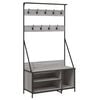 vidaXL Clothes Rack with Shoe Storage Grey Sonoma 100x41x184 cm