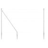 vidaXL Ground Spike Fence Post 7 pcs Silver Powder-Coated Steel