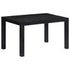 vidaXL Dining Table Black 140x80x76 cm Solid Mango Wood